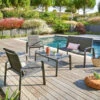Salon De Jardin 4 Places Elyn Anthracite / Graphite Hespéride -ATMOSPHERA || Intex || Demeyere Soldes salon jardin places elyn anthracite graphite hesperide