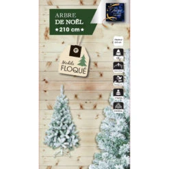 Sapin De Noël 210 Cm Vert Floqué Blanc -ATMOSPHERA || Intex || Demeyere Soldes sapin de noel vert 210 cm floque blanc 1