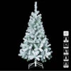 Sapin De Noël 210 Cm Vert Floqué Blanc -ATMOSPHERA || Intex || Demeyere Soldes sapin de noel vert 210 cm floque blanc