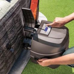 Spa Gonflable 4 Places Ardoise Carré Intex -ATMOSPHERA || Intex || Demeyere Soldes spa gonflable 4 places ardoise carre intex 2