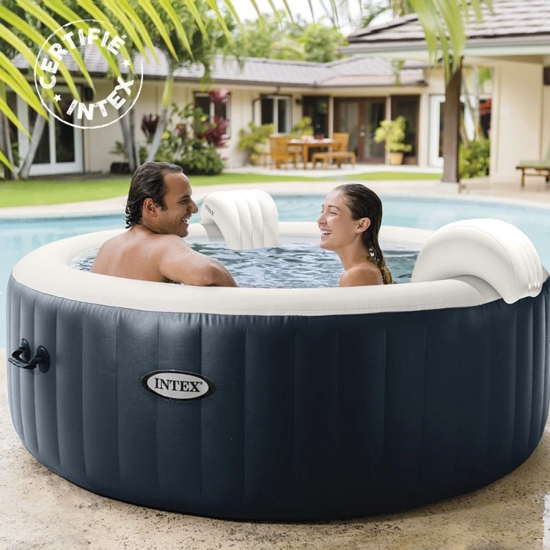 Spa Gonflable 4 Places Bulles Et Leds Blue Navy Intex 8 Spa Gonflable 4 Places Bulles Et Leds Blue Navy Intex – Image 6