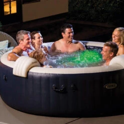 Spa Gonflable 6 Places Bulles Et Leds Blue Navy Intex -ATMOSPHERA || Intex || Demeyere Soldes spa gonflable bulles et leds 6 places blue navy intex 5