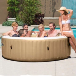 Spa Gonflable Sahara Rond 6 Places Intex -ATMOSPHERA || Intex || Demeyere Soldes spa gonflable intex rond beige 6 places 2