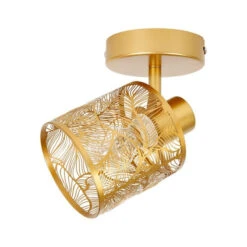 Spot Calathéa Métal Ajouré Doré Ostaria -ATMOSPHERA || Intex || Demeyere Soldes spot calathea metal ajoure dore ostaria 3