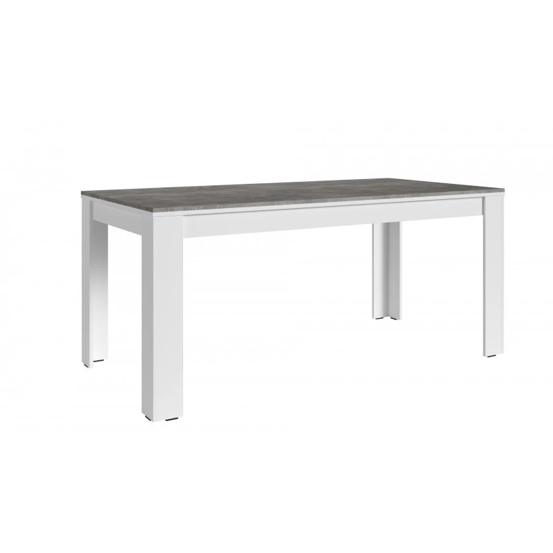 Table à Manger 180cm Blanc Et Gris Béton Gent 3 Table à Manger 180cm Blanc Et Gris Béton Gent