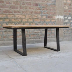 Table à Manger Bois Et Pieds Métal En U -ATMOSPHERA || Intex || Demeyere Soldes table a manger bois et pieds metal en u 2