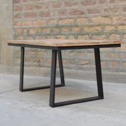 Table à Manger Bois Et Pieds Métal En U -ATMOSPHERA || Intex || Demeyere Soldes table a manger bois et pieds metal en u 4