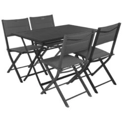 Table Alu Pliante Azua 4 Places Graphite Hespéride -ATMOSPHERA || Intex || Demeyere Soldes table aluminium azua 4 places graphite hesperide 3