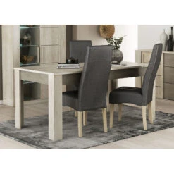 Demeyere Table Avec Rallonge 170/230x90cm Cannes -ATMOSPHERA || Intex || Demeyere Soldes table avec rallonge 170 230x90cm cannes chene champagne beton clair 1
