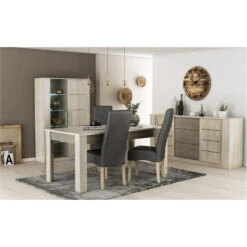 Demeyere Table Avec Rallonge 170/230x90cm Cannes -ATMOSPHERA || Intex || Demeyere Soldes table avec rallonge 170 230x90cm cannes chene champagne beton clair 4