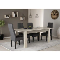 Demeyere Table Avec Rallonge 170/230x90cm Cannes -ATMOSPHERA || Intex || Demeyere Soldes table avec rallonge 170 230x90cm cannes chene champagne beton clair 5
