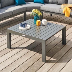 Table Basse Carrée Graphite Evasion Hespéride -ATMOSPHERA || Intex || Demeyere Soldes table basse carree graphite evasion hesperide 1 1