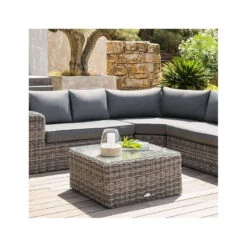 Table Basse Carrée Moorea Terre D'ombre Hespéride -ATMOSPHERA || Intex || Demeyere Soldes table basse carree moorea terre ombre hesperide 1