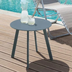 Table Basse Saona D 50 Cm Bleu Canard Hespéride