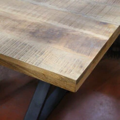 Table Bois Massif Et Pieds Métal Noir N°34 6 Table Bois Massif Et Pieds Métal Noir N°34 -ATMOSPHERA || Intex || Demeyere Soldes table bois massif et pieds metal noir n34 1