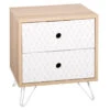 Table De Chevet 2 Tiroirs Effy Atmosphera -ATMOSPHERA || Intex || Demeyere Soldes table de chevet 2 tiroirs effy atmosphera