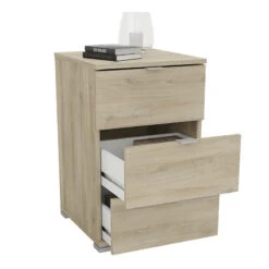 Demeyere Table De Chevet 3 Tiroirs Perfect Naturel -ATMOSPHERA || Intex || Demeyere Soldes table de chevet 3 tiroirs perfect naturel 1 1