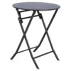Table Ronde Pliante Greensboro 2p Graphite Hespéride 2 Table Ronde Pliante Greensboro 2p Graphite Hespéride -ATMOSPHERA || Intex || Demeyere Soldes table de jardin ronde hesperide 60cm greensboro graphite