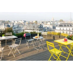 Table Ronde Pliante Greensboro 2p Graphite Hespéride -ATMOSPHERA || Intex || Demeyere Soldes table de jardin ronde hesperide 60cm greensboro graphite 3