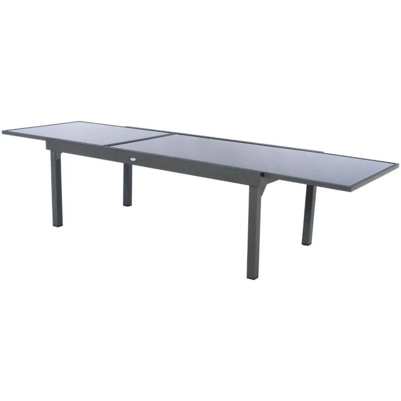 Table Rectangulaire Ext. Verre Piazza 12 P. Graphite Hespéride 4 Table Rectangulaire Ext. Verre Piazza 12 P. Graphite Hespéride – Image 2