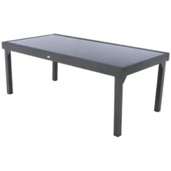 Table Rectangulaire Ext. Verre Piazza 12 P. Graphite Hespéride 10 Table Rectangulaire Ext. Verre Piazza 12 P. Graphite Hespéride -ATMOSPHERA || Intex || Demeyere Soldes table piazza extensible 12 personnes hesperide anthracite graphite 2