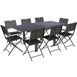 Table Rectangulaire Extensible Piazza 8 P. Graphite Hespéride -ATMOSPHERA || Intex || Demeyere Soldes table rectangulaire extensible piazza 8 personnes graphite hesperide 4