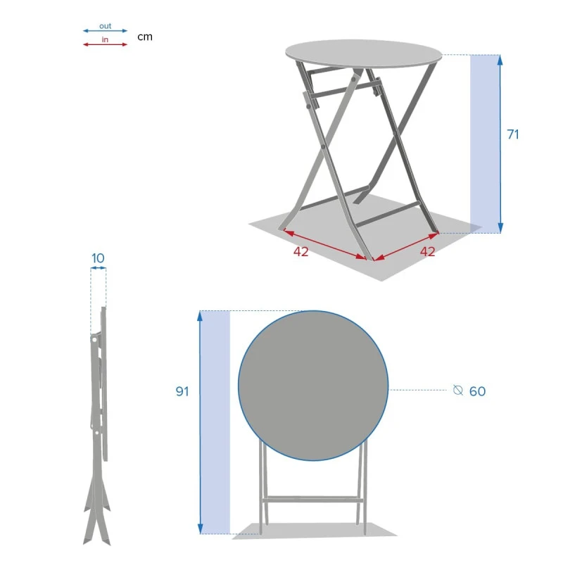 Table Ronde Pliante Greensboro 2p Grenade Hespéride 5 Table Ronde Pliante Greensboro 2p Grenade Hespéride – Image 3
