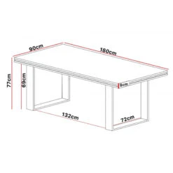Table Salle Manger 180 Cm Marseille -ATMOSPHERA || Intex || Demeyere Soldes table salle manger 180 cm marseille 1 2