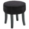 Tabouret En Velours Adriel Coloris Noir Atmosphera -ATMOSPHERA || Intex || Demeyere Soldes tabouret adriel en velours coloris noir