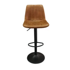 Tabouret De Bar Barcelona PU Cognac -ATMOSPHERA || Intex || Demeyere Soldes tabouret de bar barcelona pu cognac 5