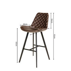 Tabouret De Bar Bas Alicante PU Brun Foncé -ATMOSPHERA || Intex || Demeyere Soldes tabouret de bar bas alicante pu brun fonce 3