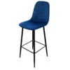 Tabouret De Bar En Velours Bleu Indigo Pieds Métal Inoui 1 Tabouret De Bar En Velours Bleu Indigo Pieds Métal Inoui -ATMOSPHERA || Intex || Demeyere Soldes tabouret de bar en velours bleu indigo pieds metal inoui