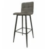 Tabouret De Bar Gris Pieds Métal Noir -ATMOSPHERA || Intex || Demeyere Soldes tabouret de bar gris pieds metal noir
