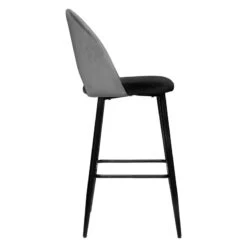 Tabouret De Bar Kara Velours Gris Atmosphera 9 Tabouret De Bar Kara Velours Gris Atmosphera -ATMOSPHERA || Intex || Demeyere Soldes tabouret de bar kara velours gris atmosphera 1 3