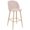 Tabouret De Bar Lin Céleste Pieds Effet Bois Atmosphera -ATMOSPHERA || Intex || Demeyere Soldes tabouret de bar lin celeste pieds effet bois atmosphera