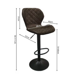 Tabouret De Bar Malaga PU Brun Foncé -ATMOSPHERA || Intex || Demeyere Soldes tabouret de bar malaga pu brun fonce 3