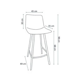 Tabouret De Bar Ozan PU Brun -ATMOSPHERA || Intex || Demeyere Soldes tabouret de bar ozan pu brun 2
