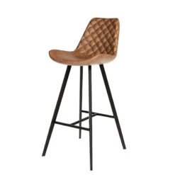 Tabouret De Bar Palmas PU Cognac