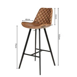Tabouret De Bar Palmas PU Cognac -ATMOSPHERA || Intex || Demeyere Soldes tabouret de bar palmas pu cognac 3