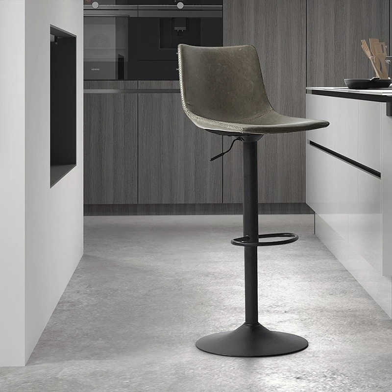 Tabouret De Bar Réglable Trevi PU Gris 5 Tabouret De Bar Réglable Trevi PU Gris – Image 3
