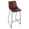 Tabouret De Bar Simili Marron Lois Atmosphera -ATMOSPHERA || Intex || Demeyere Soldes tabouret de bar smili marron lois atmosphera