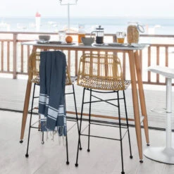 Tabouret Haut Kubu Rotin Métal Atmosphera -ATMOSPHERA || Intex || Demeyere Soldes tabouret haut kubu rotin atmosphera 4