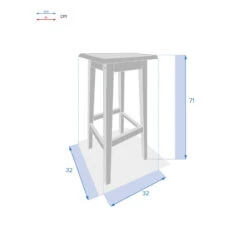 Tabouret Hauts De Jardin Tiwi Acacia Hespéride -ATMOSPHERA || Intex || Demeyere Soldes tabouret hauts de jardin tiwi acacia hesperide 2
