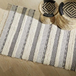 Tapis Coton à Franges Atmosphera 8 Tapis Coton à Franges Atmosphera -ATMOSPHERA || Intex || Demeyere Soldes tapis coton a franges atmosphera 1