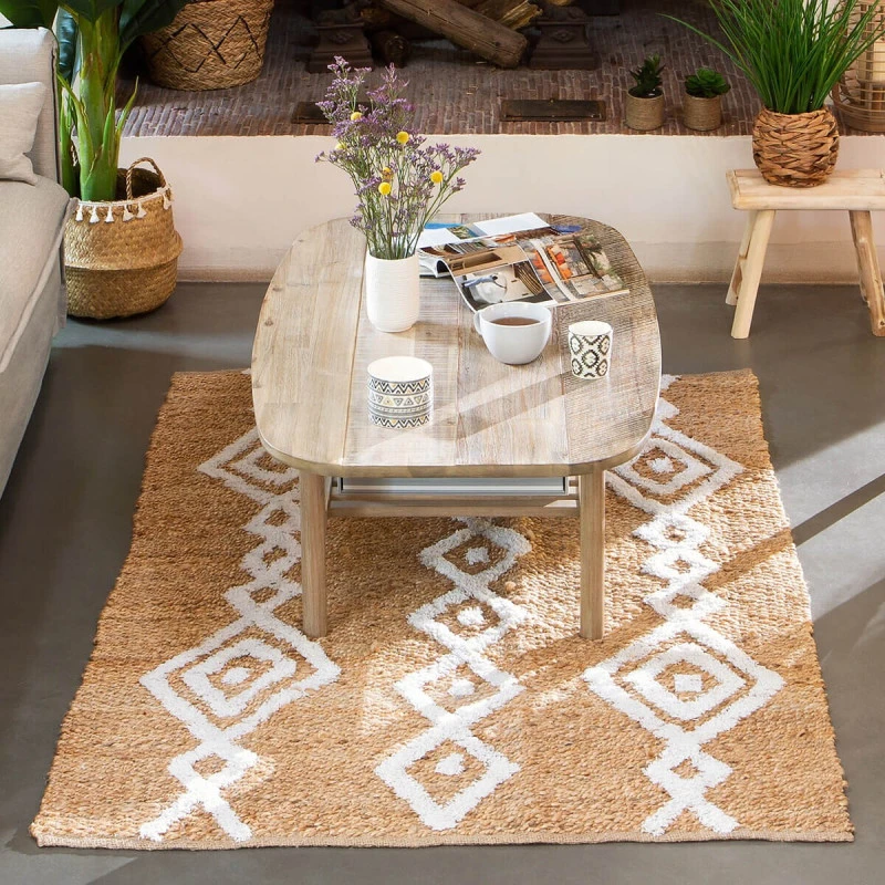 Tapis En Jute Tuft 170x120cm Atmosphera 4 Tapis En Jute Tuft 170x120cm Atmosphera – Image 2