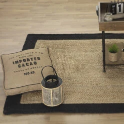 Tapis Jute Naturel Bord Noir 120x170 Atmosphera -ATMOSPHERA || Intex || Demeyere Soldes tapis jute naturel bord noir 120x170 atmosphera 1