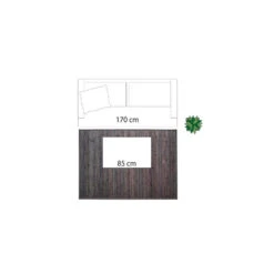 Tapis Latte Bambou 120x170cm Gris Foncé Atmosphera -ATMOSPHERA || Intex || Demeyere Soldes tapis latte bambou 120x170cm gris fonce 1 1