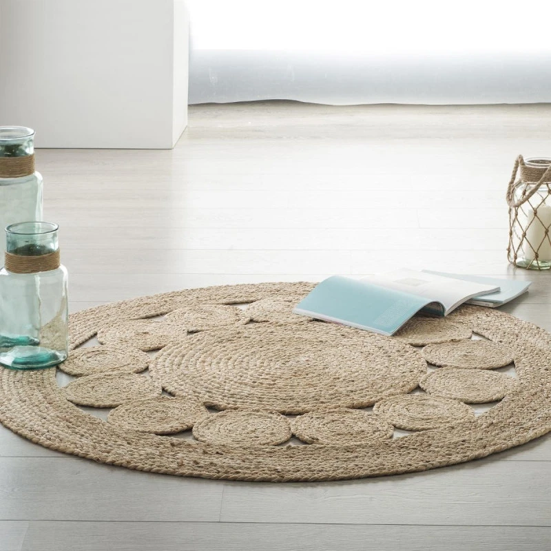 Tapis Rond Ajouré En Jute Atmosphera 4 Tapis Rond Ajouré En Jute Atmosphera – Image 2