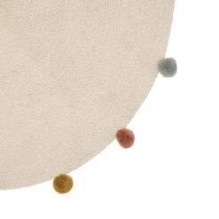 Tapis Rond D90 à Pompons Arlequin Atmosphera -ATMOSPHERA || Intex || Demeyere Soldes tapis rond d90 a pompons arlequin atmosphera 1