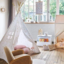 Tipi Décoratif 160 Cm Pour Enfant Blanc Atmosphera -ATMOSPHERA || Intex || Demeyere Soldes tipi 5 pieds decoratif pour enfant blanc atmosphera 1 4